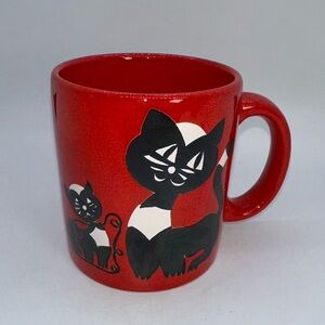 Waechtersbach Cat and Kitten Red Coffee
Mug Made in West Germany